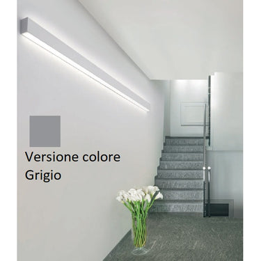 Applique cm.200 1 led grigio-WW Athena illuminazione Lampade da parete